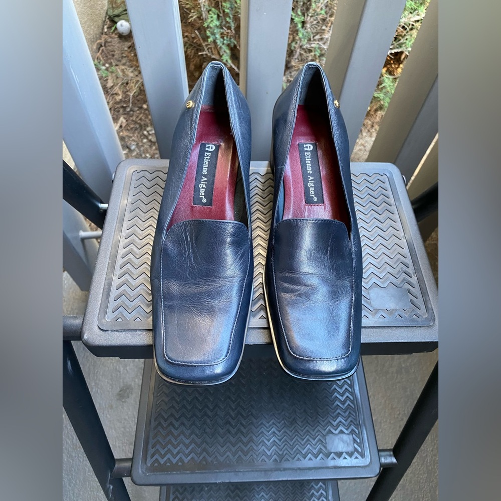 Classic blue Leather Women’s Loafers